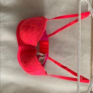 Neon pink bra